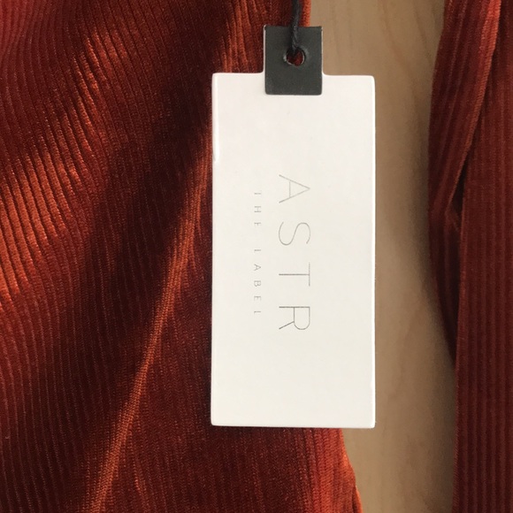 NWT ASTR The Label Tess velvet ribbed bodysuit - Picture 11 of 12